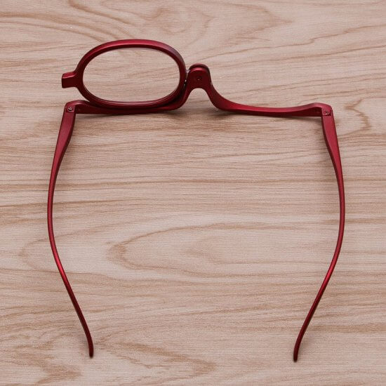 Lesebrille schminken rot